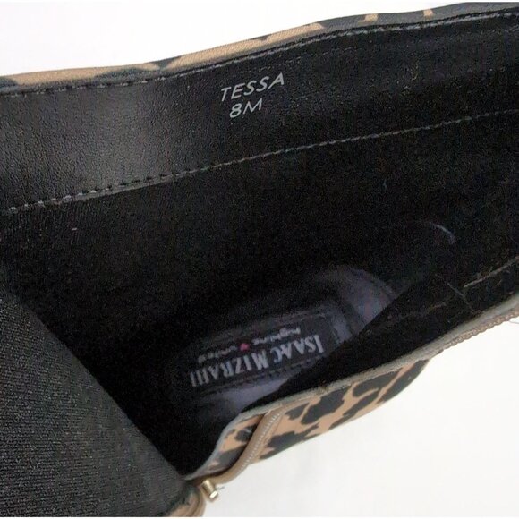 Isaac Mizrahi Ankle Boots Womens 8 Leopard Print Mob Wife Glam Rock Edgy Chic - Picture 8 of 9